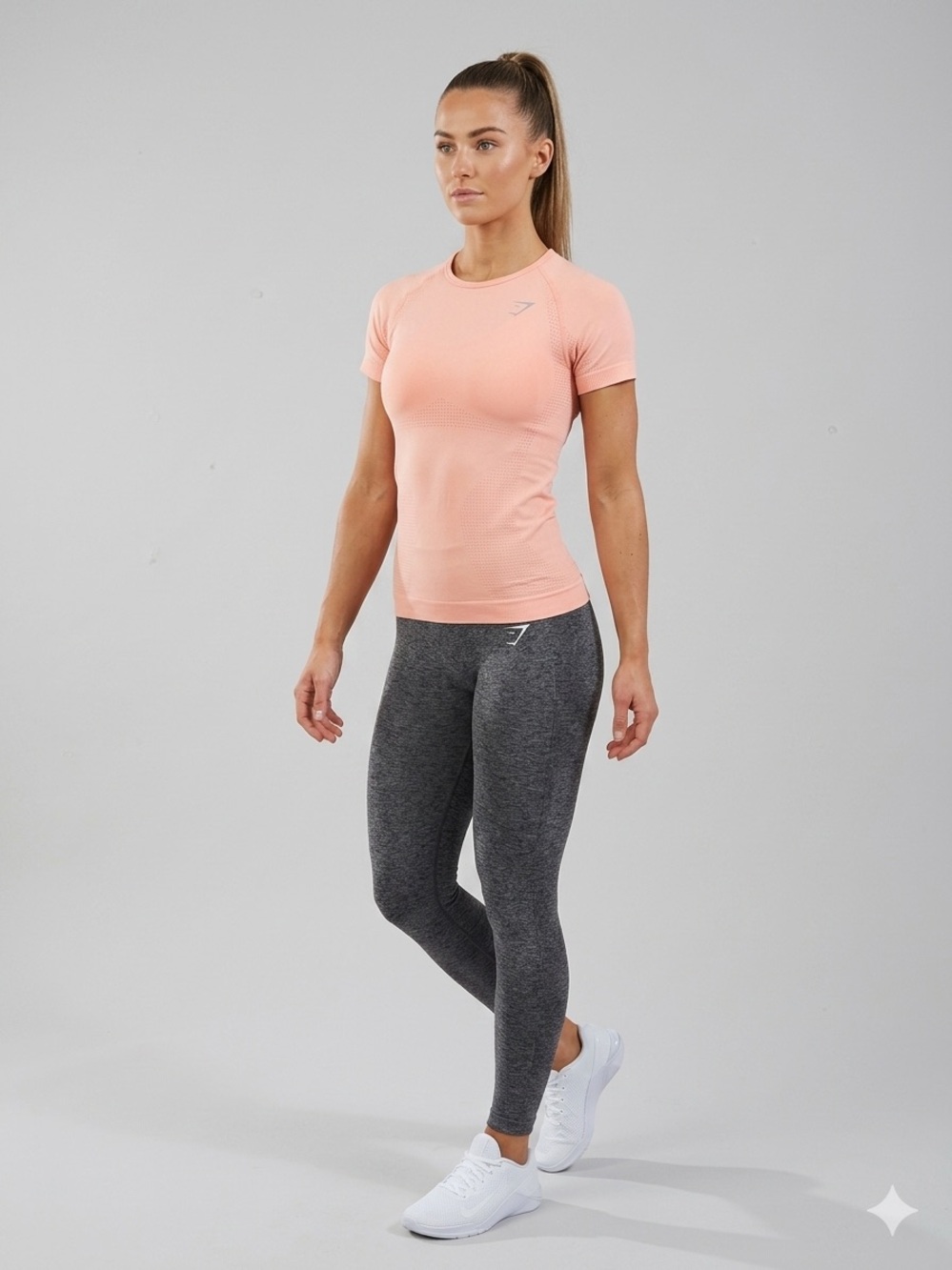 Gymshark Vital Seamless Short Sleeve - Light Pink Marl